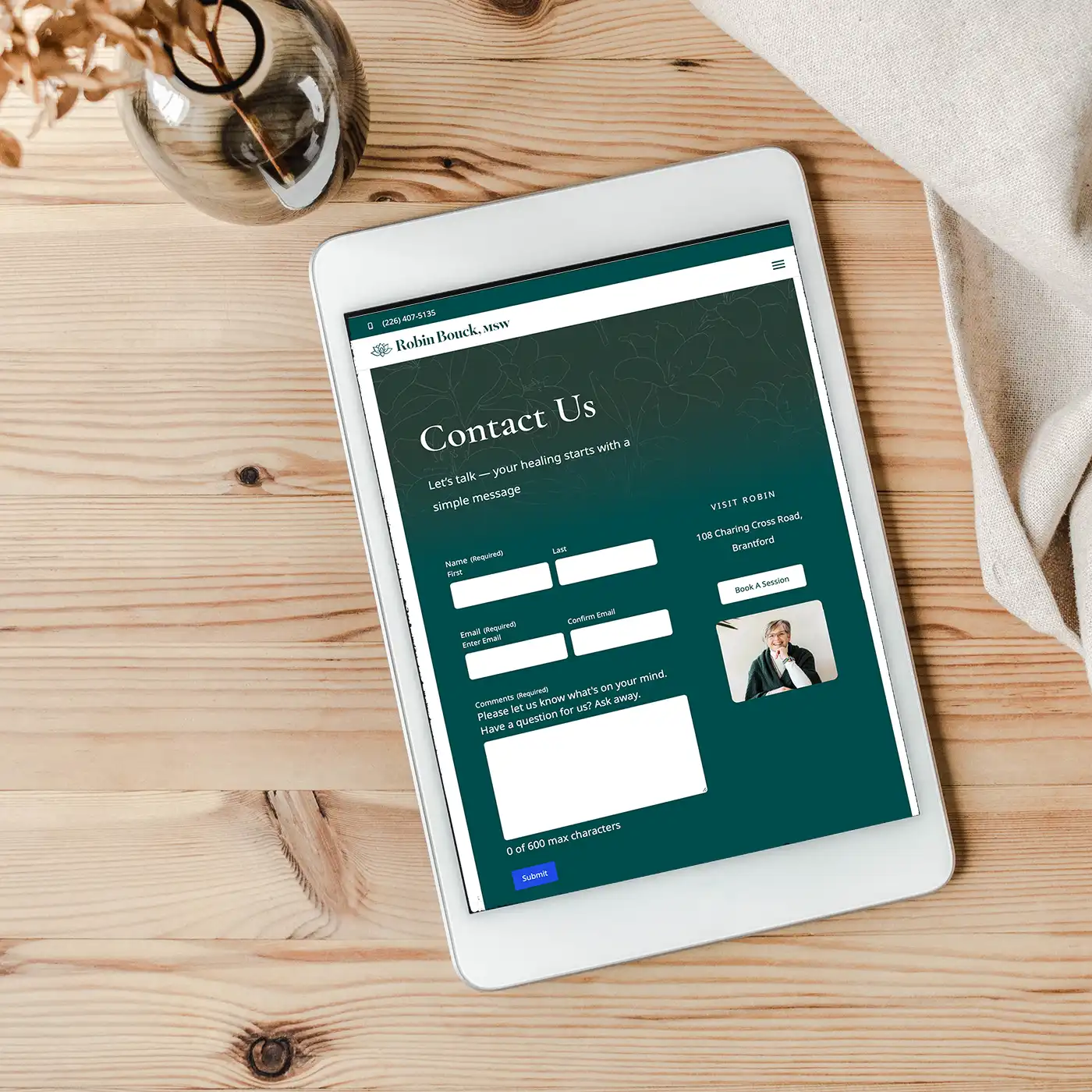 Robin Bouck Therapist New Website Design Design Smashing